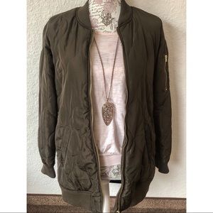 Army Green Zip-Up Jacket